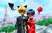 Rompecabezas Ladybug, Cat Noir, Tikki y Plagg 